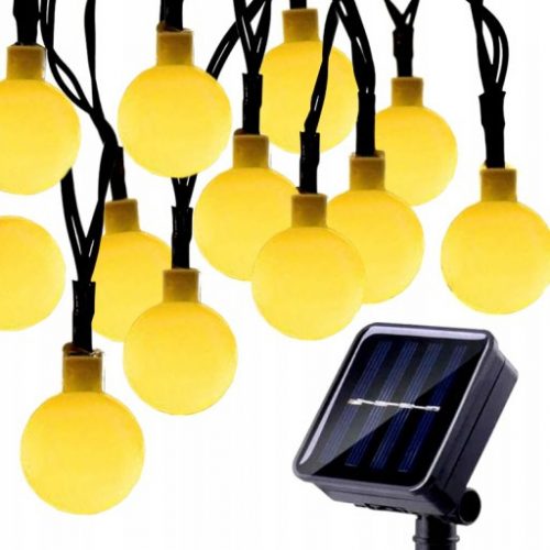  GARLAND SOLAR KERTI LÁMPÁK LED GOLYÓK 5M