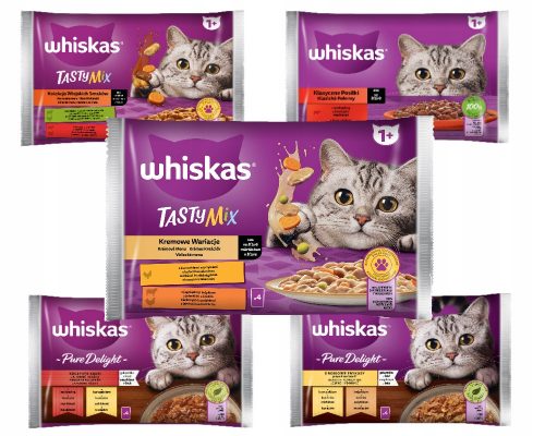 Konzerv macskáknak - Whiskas felnőttkori keverék tesztje új ízek 20 x 85 g