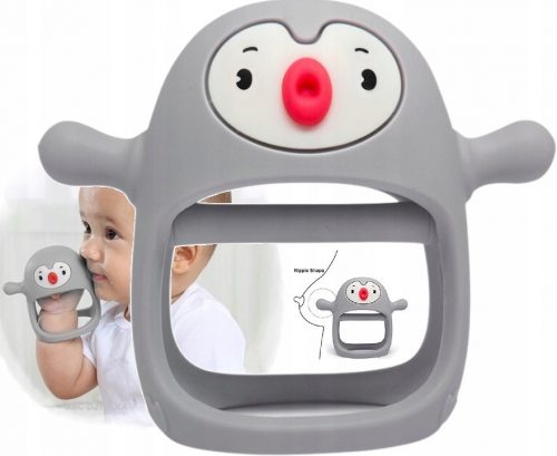 Babafogó - Smily Mia Mia Szilikon Penguin Buddy Grey 3+