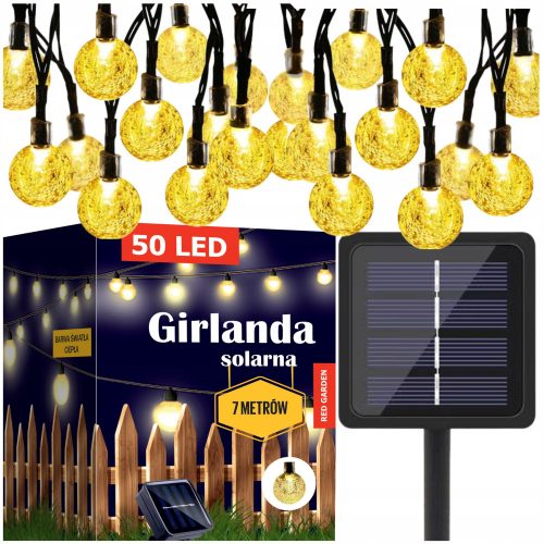 Fényfüzérek - Solar Girl és Garden LED lámpák 50 izzó