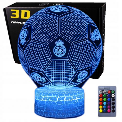 Kiegészítő focirajongóknak - 3D LED LED USB FC Real Madrid futball