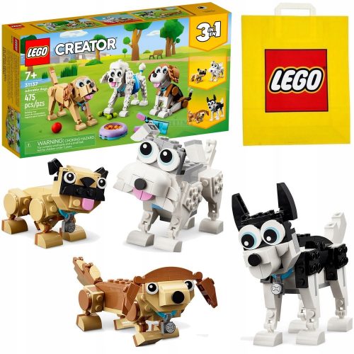  LEGO Creator 3113701 aranyos kutyák 3 az 1-ben 31137 + LEGO papírzacskó