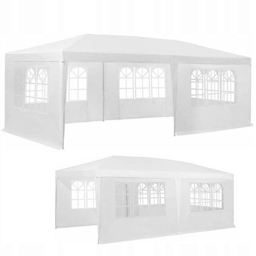 Kerti pavilon, sátrak - 3x6m kézi lejtős kerti pavilon 6 falak 18 m2