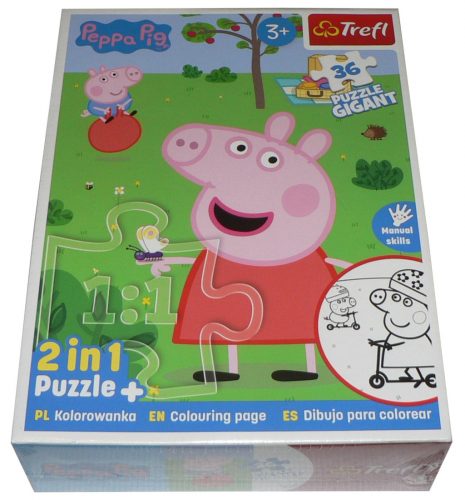  Rejtvény TREFL 36 GIANT 58x84 cm PEPPA PIG - 2 az 1-ben