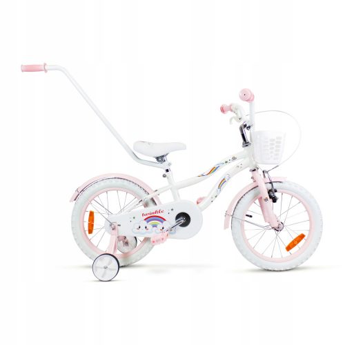  SIrox Rainbow White Pink gyerekbicikli, 16"-os fehér kerék