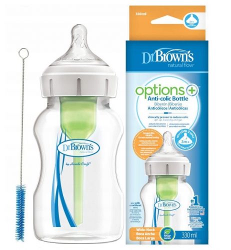 Bébiüveg - Dr. Brown palack opciói+ széles 330 ml 3m+