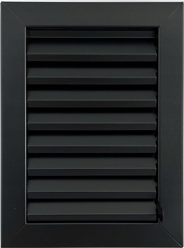 Szellőzőrács - Szellőzőrács zárt 14x20cm fém fekete