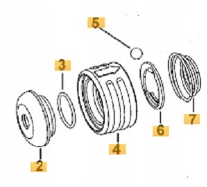 Fúrótokmány - Fogantyúkészlet feszültségfeje D25133 D25033 DeWalt