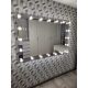 Fürdőszoba tükör - MIRROR SILVER IV 150x100-as hollywoodi smink