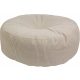 Pouf kerek henger lábtámasz kordbársony bézs 47x20 cm