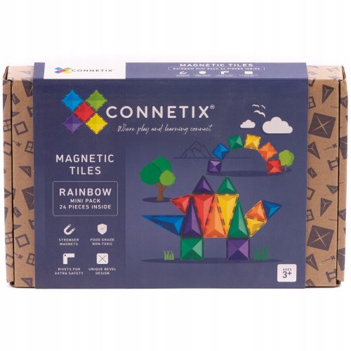  Connetix mágneses blokkok Connetix mágneses blokkok - Rainbow Mini Pack 24 db. 24 db.