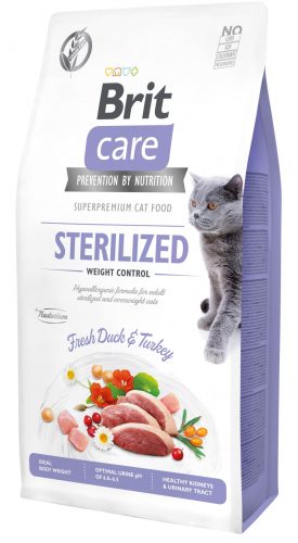 Granulátum macskáknak - BRIT CARE CAT GF STERILIZÁLT SÚLYSZABÁLYOZÁS 7 KG