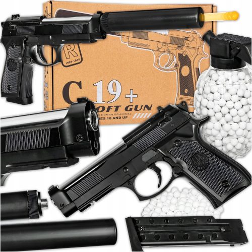  FÉM REPLICA GUN BERETTA C19 BALLS HANGTOTTANTÓ