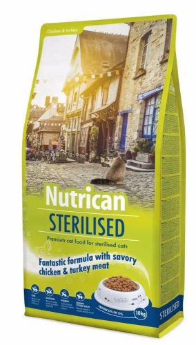 Granulátum macskáknak - Száraz étel Kat Nutrican 10 kg sterilizált