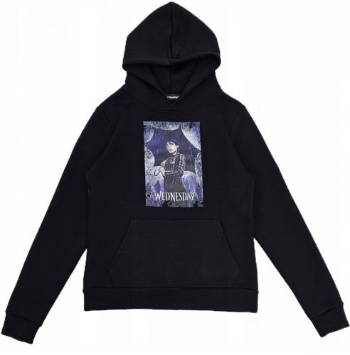 Gyermek pulóver - DZ14 Black Sweatshirt Hood szerda temető 170