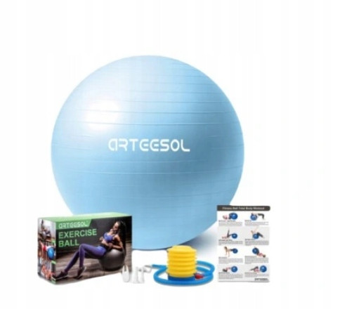 Fitness labda - Arteesol 65 cm fitnesz edzésgömb kék