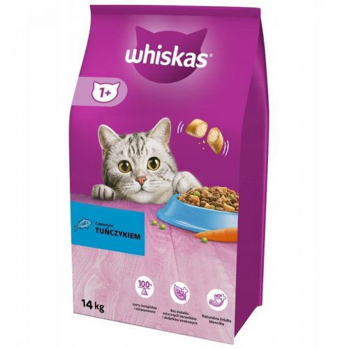 Granulátum macskáknak - WHISKAS Tonhal zöldségekkel 14kg