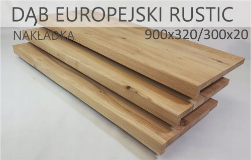 Belső lépcsők - Rusztikus tölgyfedők 900x320x20/40 fokozatú