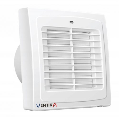 Fürdőszoba ventilátor - Ventilátor redőnnyel, higrosztáttal és időzítővel 100 mm