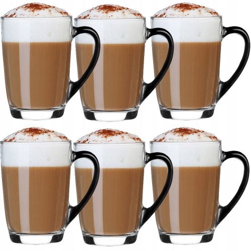 Koktél pohár - Latte kávéüveg 300 ml Macchiato Set 6 DCS