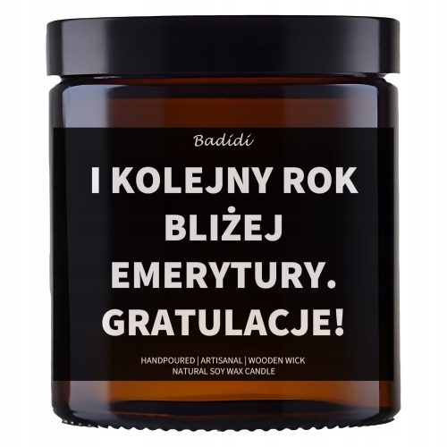 Gyertya - Szója gyertya Badidi Amber felirattal 180 ml