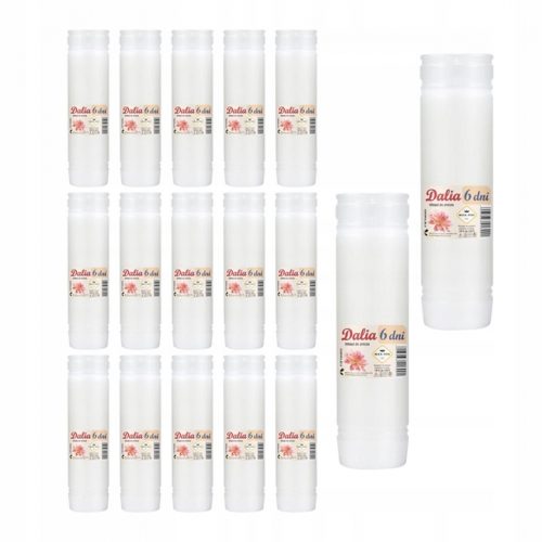 Gyertya sírhoz -  Gyertyák gyertyái Znicz Dalia 6 Paraffin 17pcs