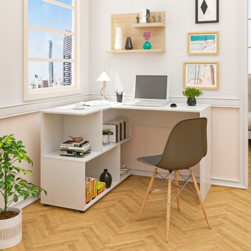  Woltu Desk sarokasztal 120 x 74 x 71,5 cm világos bükk