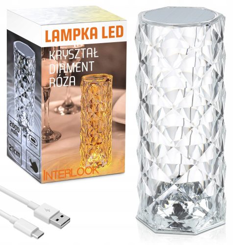 Crystal LED lámpa gyémánt érintő rózsa