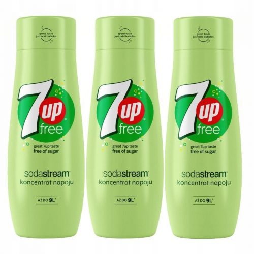 Szirup telítőhöz - Szirup -koncentrátum a Water Sodastream 7UP ingyenes 3x440 -hez