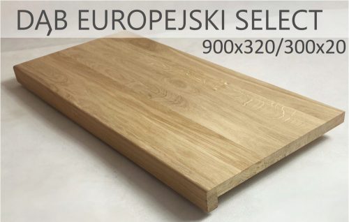 Belső lépcsők - Válassza ki a tölgyfedéseket a 900x320x20/40 fokozattal