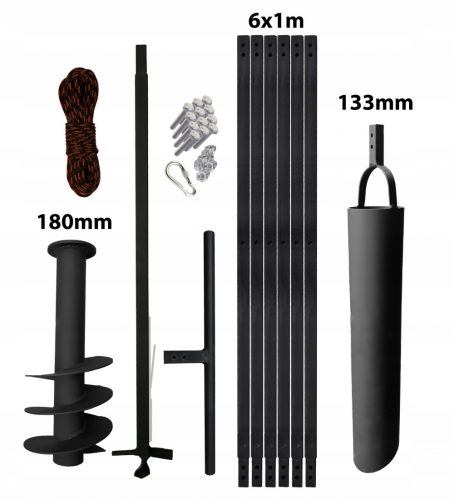 Kézi kútfúró berendezés 180mm, 7m, hígtrágya 133