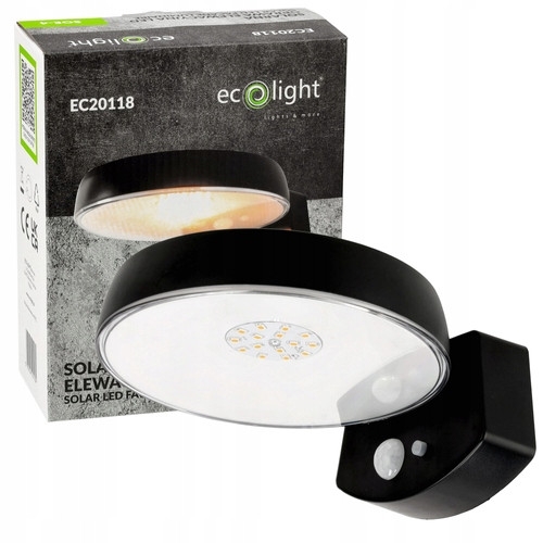  Ecolight LED SOE-4 homlokzati lámpa 6,4 cm fekete