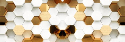 Gyermek falragaszok - Elegáns Hexagons konyhai matricák