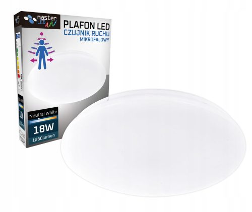 Plafon LED Luminaire lámpap panel mozgásmozgás -érzékelő