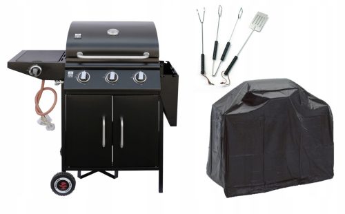 Gáz grillsütő . Landmann 3.1 Gas Grill + borító és evőeszközök