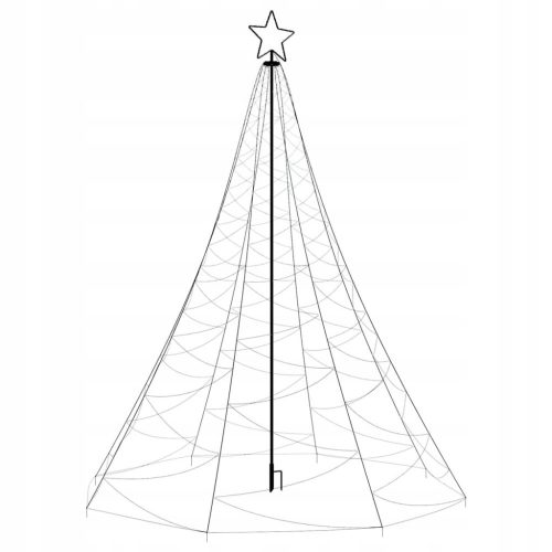Kültéri karácsonyi világítás - Világos ábra Vidaxl karácsonyfa 301 - 500 lámpák