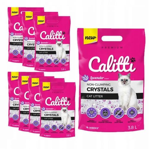 Alom nyulaknak és kis rágcsálóknak - CALITTI CRYSTAL SILICONE LITTER Levendula 8x3,8L