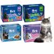 Konzerv macskáknak - Brit Cat Sachets családi tányér 4x12 MIX