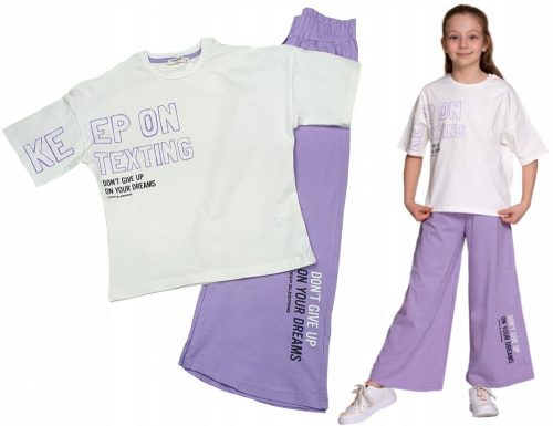 Gyermek tréningruha szett - Sweatshirt Sweatshirt Pants Purple 134 CK108