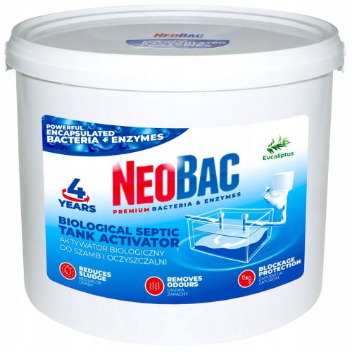  NEOBAC 5 kg Baktérium Enzimek ECO szeptikus tartályhoz