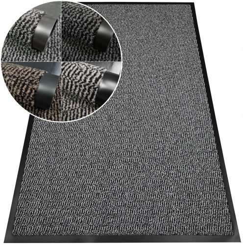 Szennyfogó szőnyeg - Kész gumi, PVC, textil lábtörlő beltérbe, 90 x 150 cm