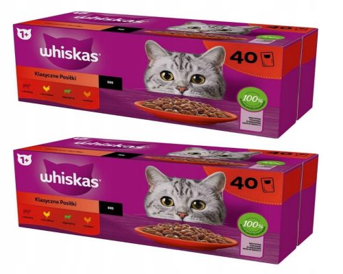 Konzerv macskáknak - Whiskas klasszikus ételek 80x85 g mártással