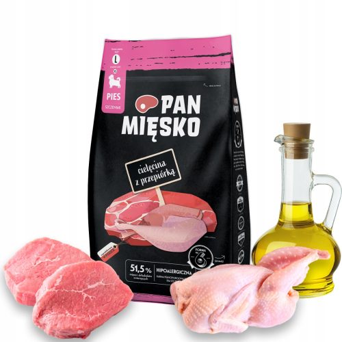 Száraz kutyaeledel - Mr. Veal Meat egy fürj fürjével 3 kg l kiskutyával