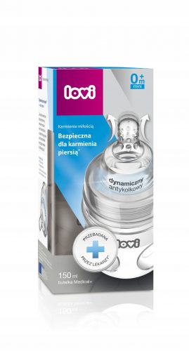 Bébiüveg - Lovi Medical+, 0m+, 150 ml etető palack