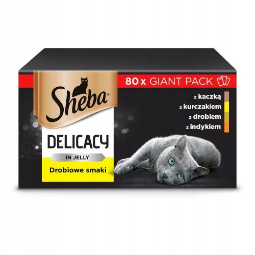 Konzerv macskáknak - Sheba Sachets 80x85g Delica baromfi ízek