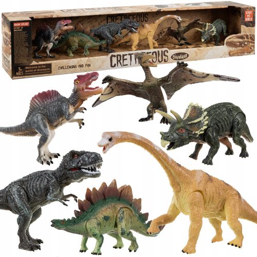 Játék figura - Dinoszauruszok 6 db T-Rex mozgatható gumi dino figurák