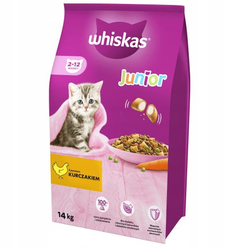 Granulátum macskáknak - Whiskas Junior csirke 14 kg -os