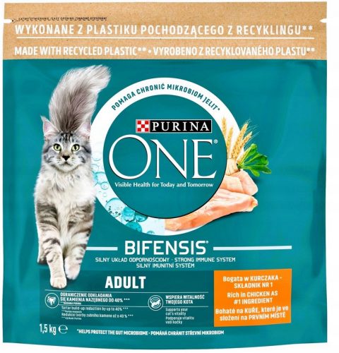 Granulátum macskáknak - Purina egy felnőtt bifensis csirke étel 1,5 kg