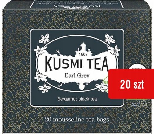 Earl Grey Kusmi tea tasakok 20 db fekete tea