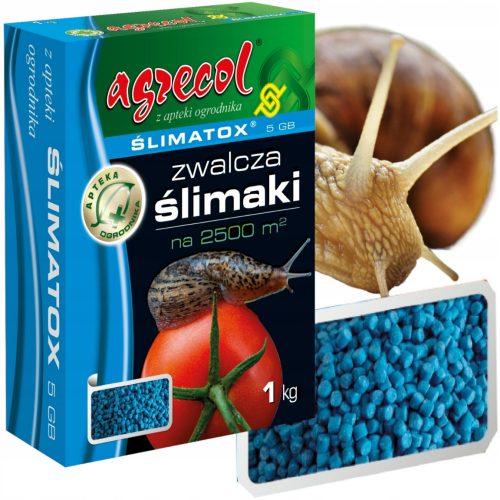  KÉK CSIGA GRÁNULÁK SLIMATOX 5 GB 1KG + FEKETE NITRIL KESZTYŰ M BLACK OLIVE 1 PÁR